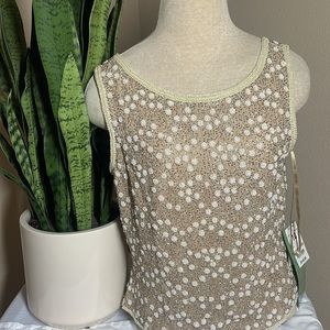 Adrianna Papell Vintage beaded sequined glam top!